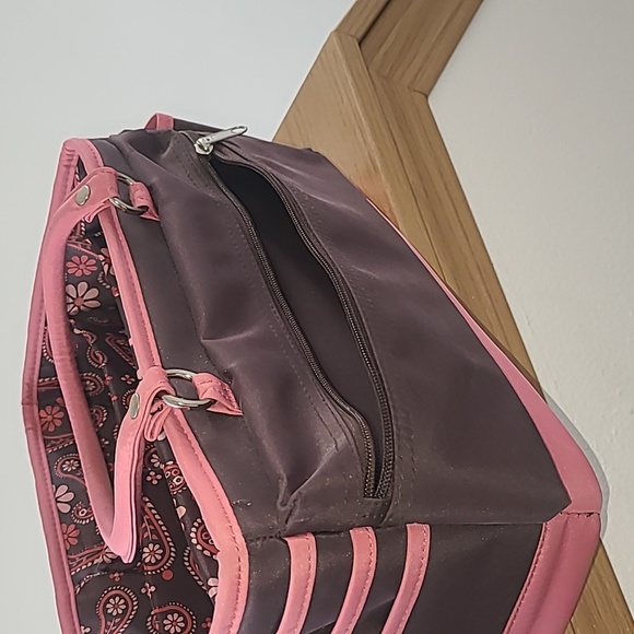 Stylish Pink and Brown Women's Bag - Picture 4 of 9